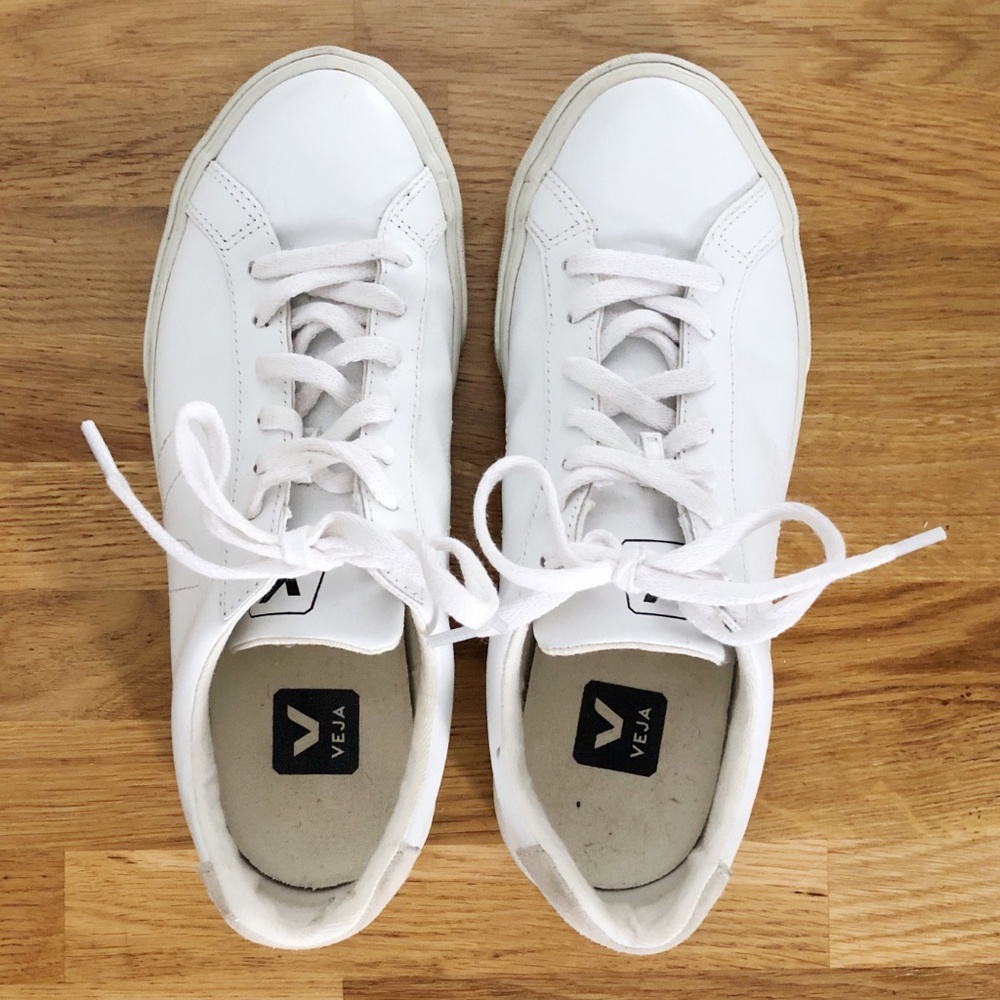Veja Esplar Leather Sneakers, Extra white